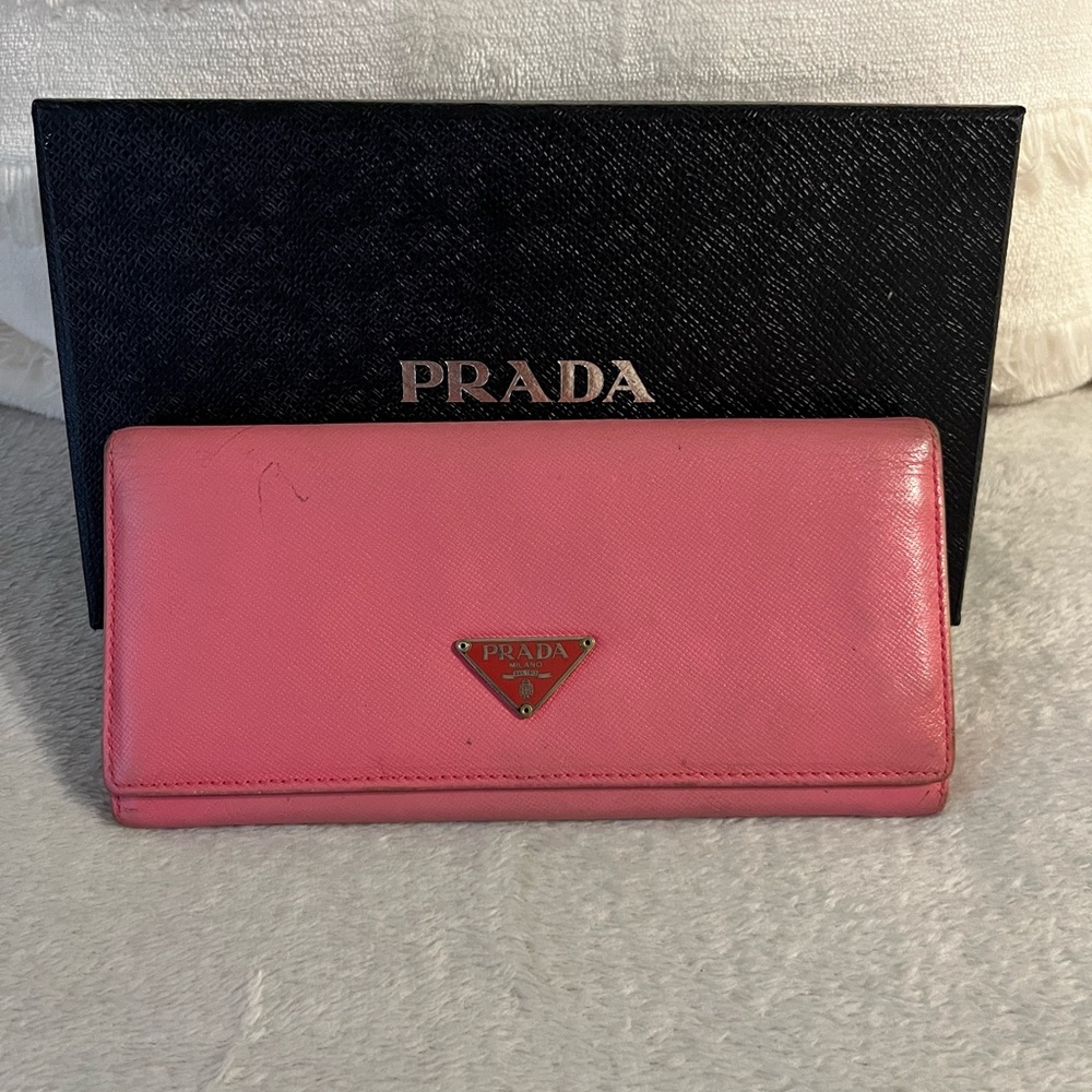 Pink Prada wallet